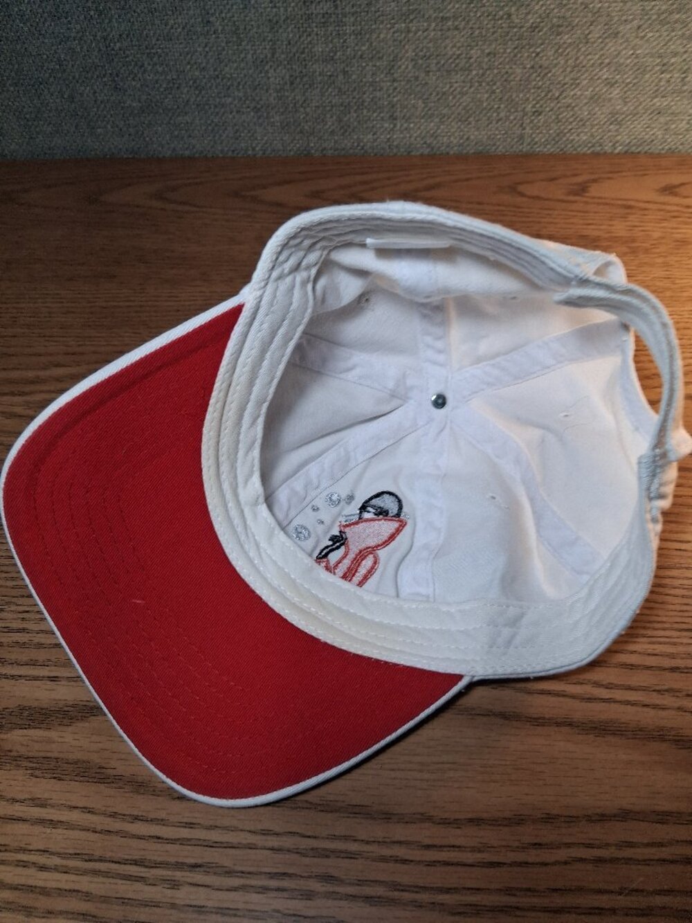 Diet Coke Ballcap White Red Coca-Cola Baseball Cap Hat Soda Bubbles Used - Picture 6 of 8
